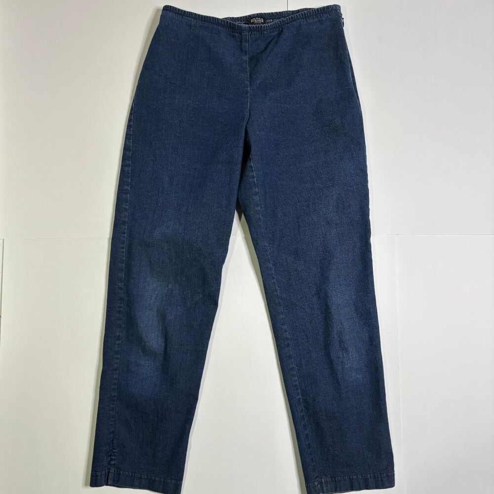 Eileen Fisher Women's Blue Jeans with side zipper | Petite Small
